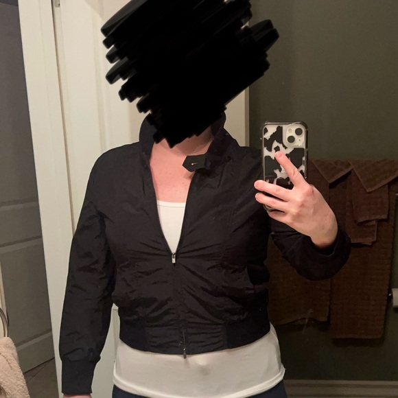 Theory Black Lightweight Bomber Jacket - Picture 6 of 12